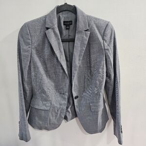 Ann Taylor structured fitted grey blazer women's 0